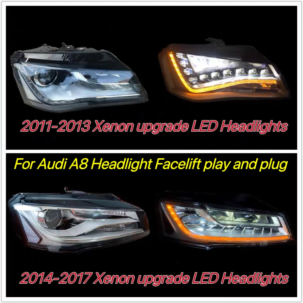 For Audi A8 Headlights Assembly facelift Xenon upgrade to A8 Led Headlights Assembly 2011-2017
For Audi A8 Headlights Assembly facelift Xenon upgrade to A8 Led Headlights Assembly 2011-2017