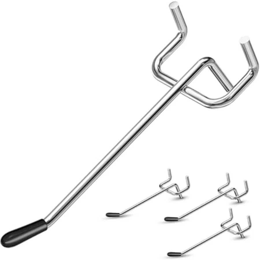 Pegboard Hooks, 25 Pack 4 inch Peg Board Organizer Accessories for Hanging Fit 1/8" Metal Peg Board Hooks for Garage, Workshop,
Pegboard Hooks, 25 Pack 4 inch Peg Board Organizer Accessories for Hanging Fit 1/8" Metal Peg Board Hooks for Garage, Workshop,