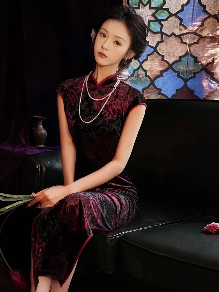 Ele Long Velvet Qipao Wedding Dr Spring 2025 High Slit ort Sve Floral Pattern for Mother of the Bride High End At...
Ele Long Velvet Qipao Wedding Dr Spring 2025 High Slit ort Sve Floral Pattern for Mother of the Bride High End At...