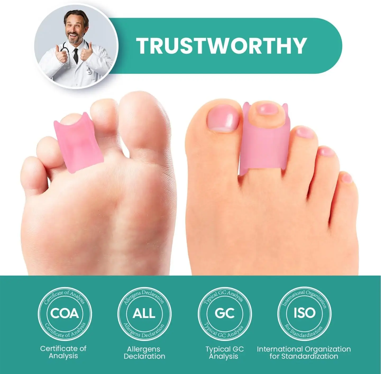 2Pcs Sumifun Gel Pink Toe Separator Bunion Toes Overlap Orthopedics Hallux Valgus Correction Foot Health Care Clamp Protector
2Pcs Sumifun Gel Pink Toe Separator Bunion Toes Overlap Orthopedics Hallux Valgus Correction Foot Health Care Clamp Protector