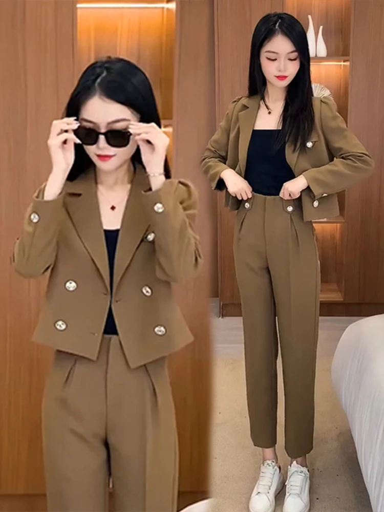 Ele Casual Suit Set for Women Faionable Slimming ort plus Size Two Piece Set Trendy Autumn 2023 Profional Wear
Ele Casual Suit Set for Women Faionable Slimming ort plus Size Two Piece Set Trendy Autumn 2023 Profional Wear