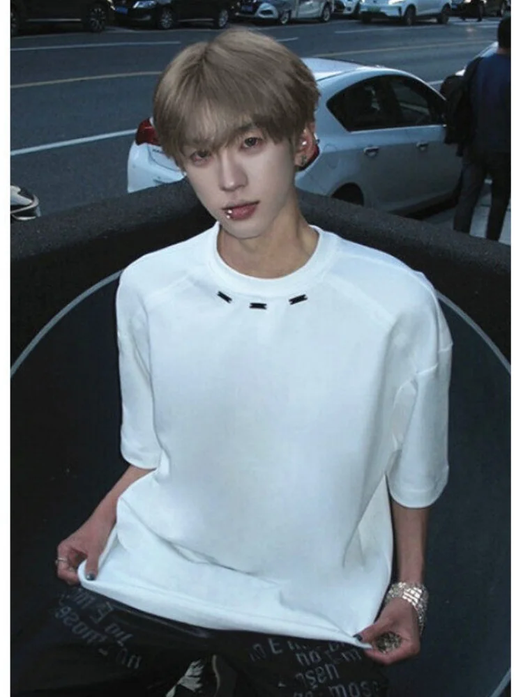 Heavyweight ort Sve T-irt Men's Summer Metal Bule Deconstructed American High Street Haome f Sve T-irt
Heavyweight ort Sve T-irt Men's Summer Metal Bule Deconstructed American High Street Haome f Sve T-irt