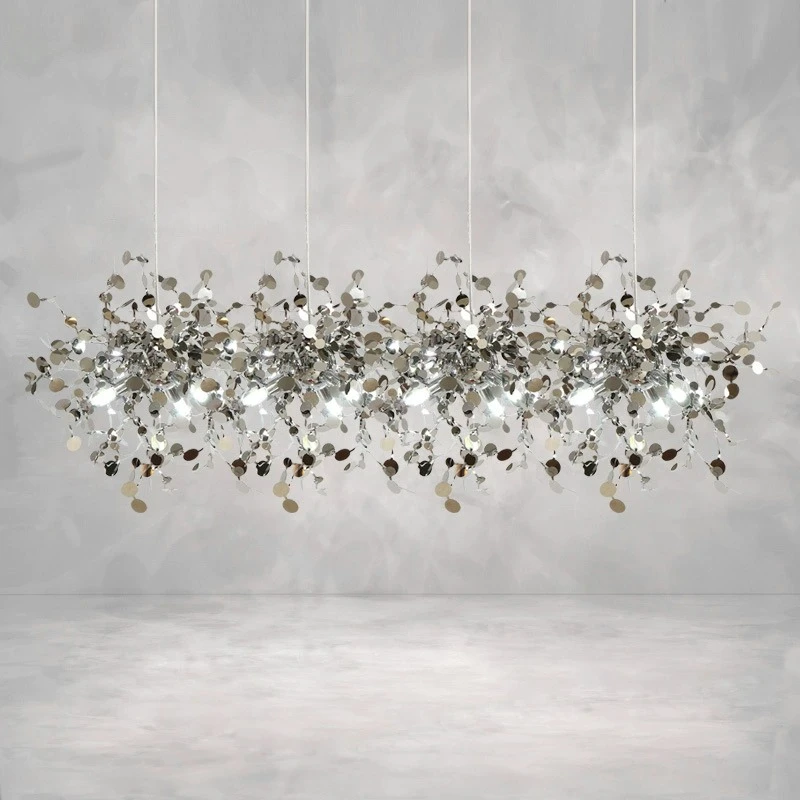 Modern Led Pendant Light Stainless Luminaire Steel Shade Dining Living Room chandelier Hotel home Hanging Lamp G9 Light Fixture 
Modern Led Pendant Light Stainless Luminaire Steel Shade Dining Living Room chandelier Hotel home Hanging Lamp G9 Light Fixture