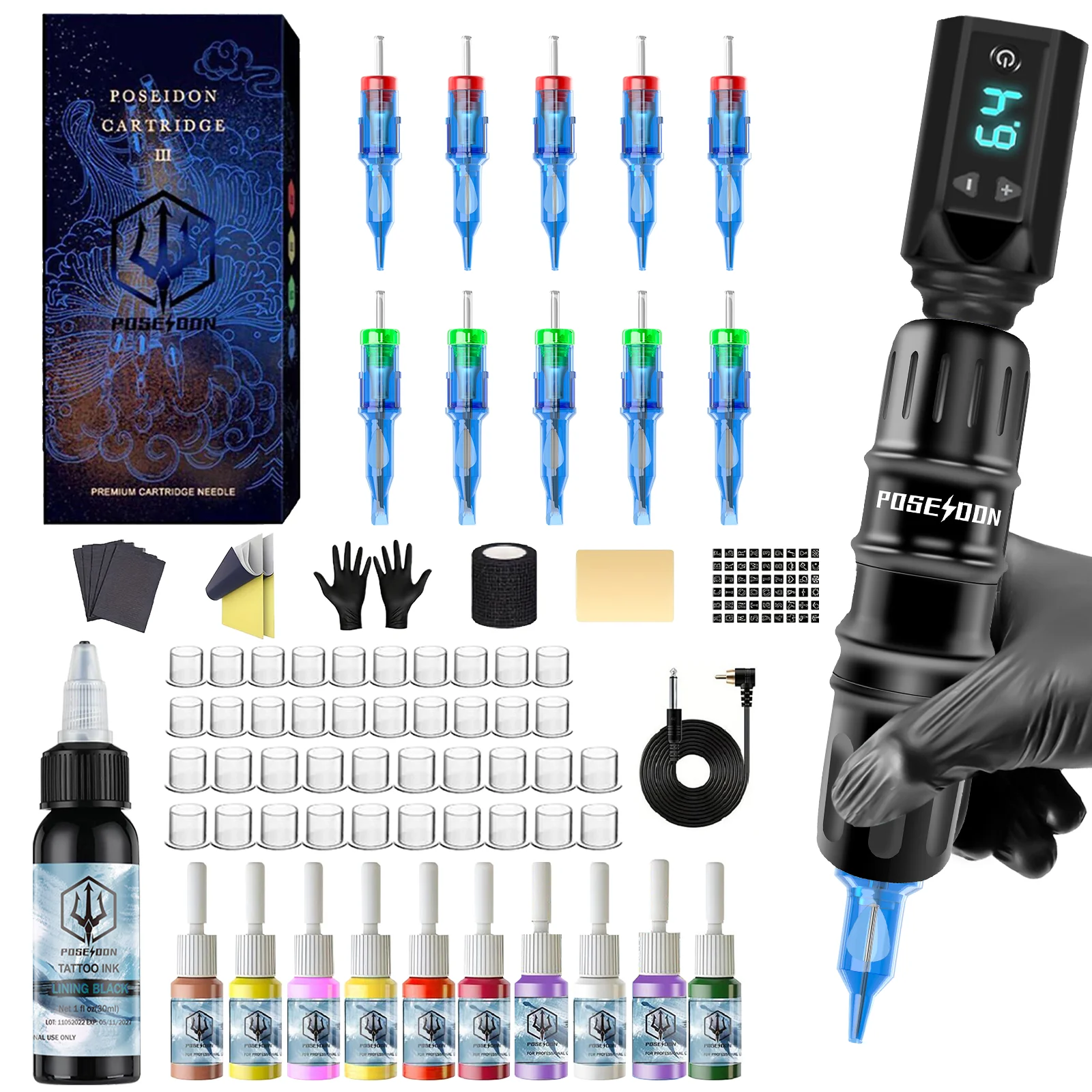 POSEIDON набор для татуировки профессиональный набор ручек для татуировки для перманентного макияжа набор машинок для татуировки 10 шт. игла для татуировки черный набор пистолета для татуировки
POSEIDON набор для татуировки профессиональный набор ручек для татуировки для перманентного макияжа набор машинок для татуировки 10 шт. игла для татуировки черный набор пистолета для татуировки
