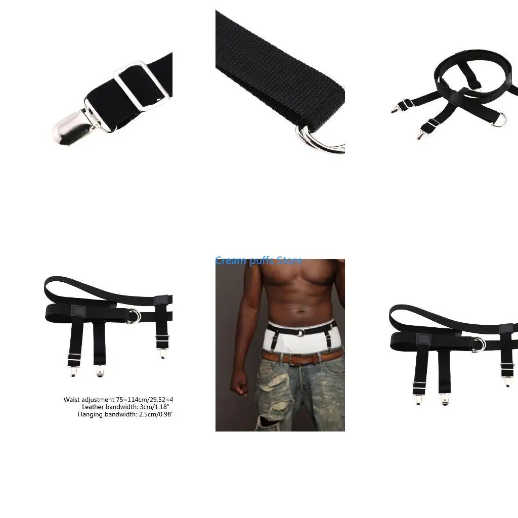 50LE Mens Womens Elastic Nylon Waist Belt with Garter Suspender Clip Stockings Pants Jeans Holder Straps Adjustable Non-Slip
50LE Mens Womens Elastic Nylon Waist Belt with Garter Suspender Clip Stockings Pants Jeans Holder Straps Adjustable Non-Slip