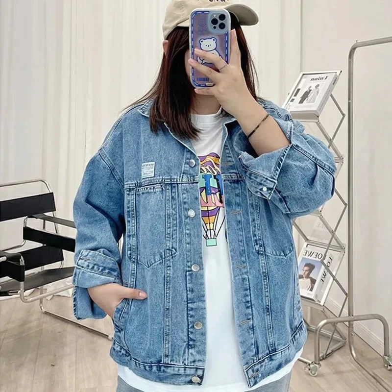 Women's Denim Jacket Oversize 4xl Loose Jean Coat Washed Blue Vintage Outerwear Female Casual Overcoat Largesize Spring Autumn
Women's Denim Jacket Oversize 4xl Loose Jean Coat Washed Blue Vintage Outerwear Female Casual Overcoat Largesize Spring Autumn
