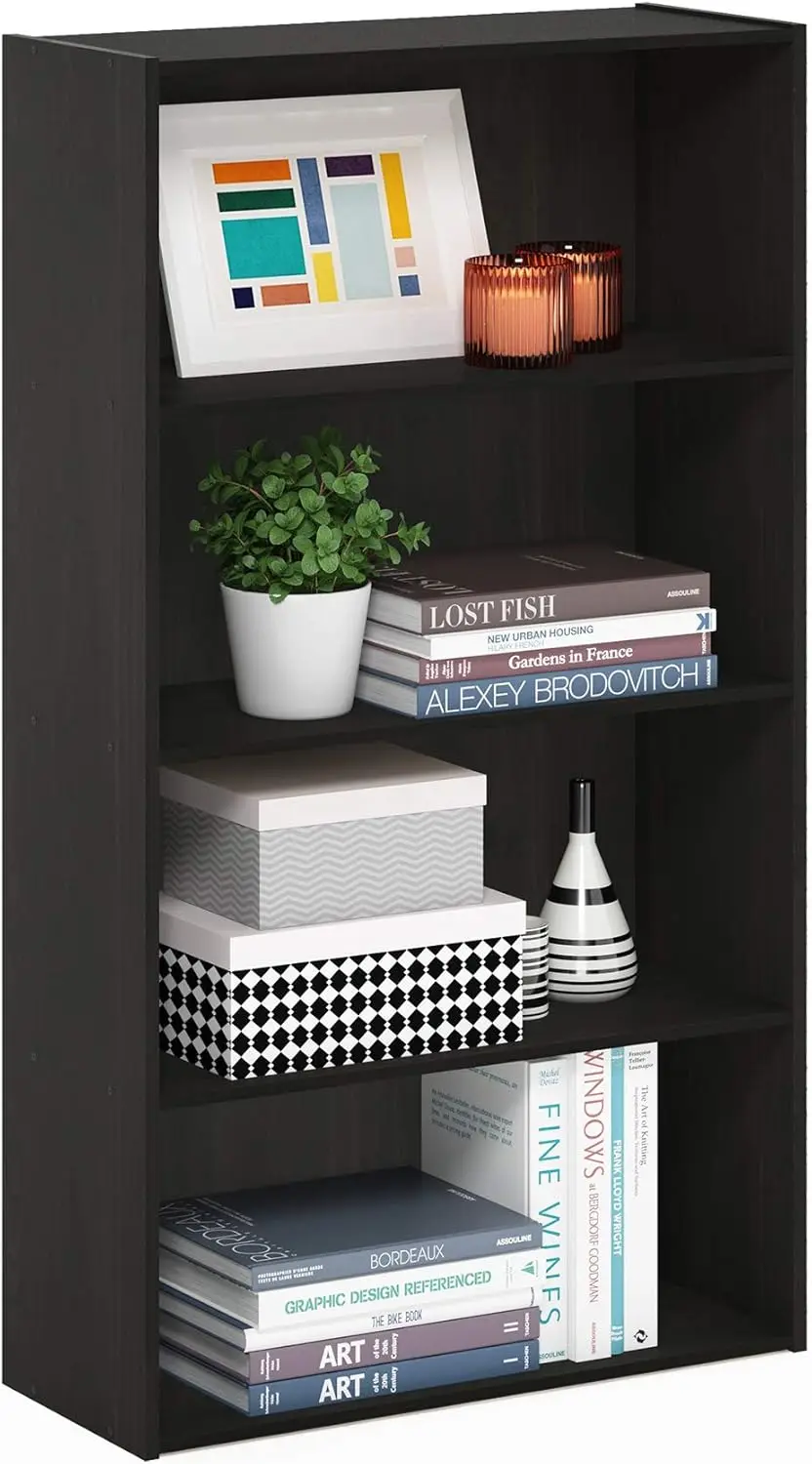 PASIR 4-Tier Bookshelf, Espresso, Open Shelf for Living Room, Bedroom, Home Office
PASIR 4-Tier Bookshelf, Espresso, Open Shelf for Living Room, Bedroom, Home Office