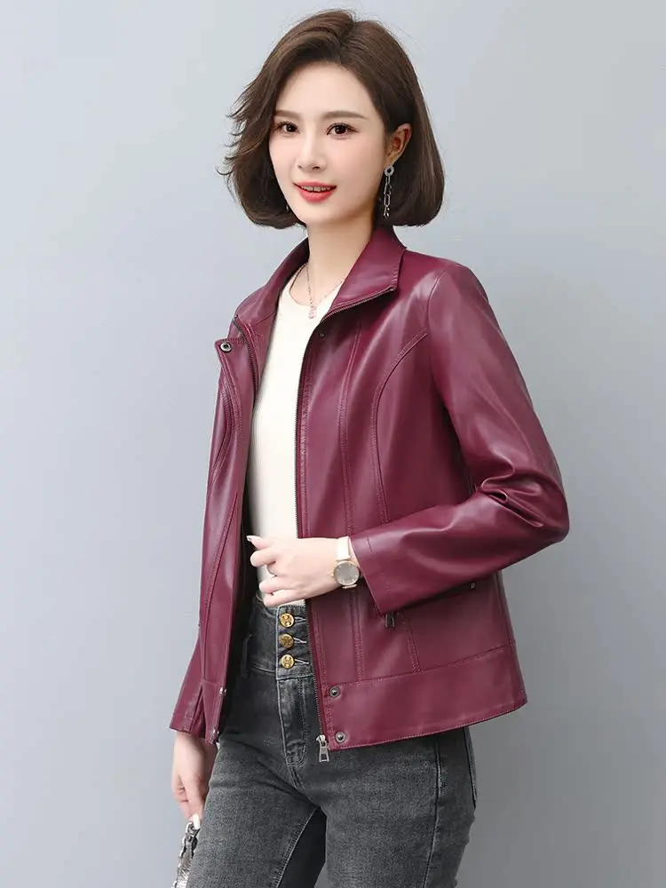 Ning Women's Short Leather Jacket 2026 Spring Autumn New Style plus Size Middle-Aged Mom's Fashionable Coat
Ning Women's Short Leather Jacket 2026 Spring Autumn New Style plus Size Middle-Aged Mom's Fashionable Coat