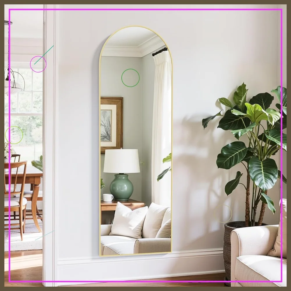 Arched Full Length Mirror 64x21 Inch Large Floor Mirror for Wall Door Bedroom Bathroom Living Room Gold
Arched Full Length Mirror 64x21 Inch Large Floor Mirror for Wall Door Bedroom Bathroom Living Room Gold