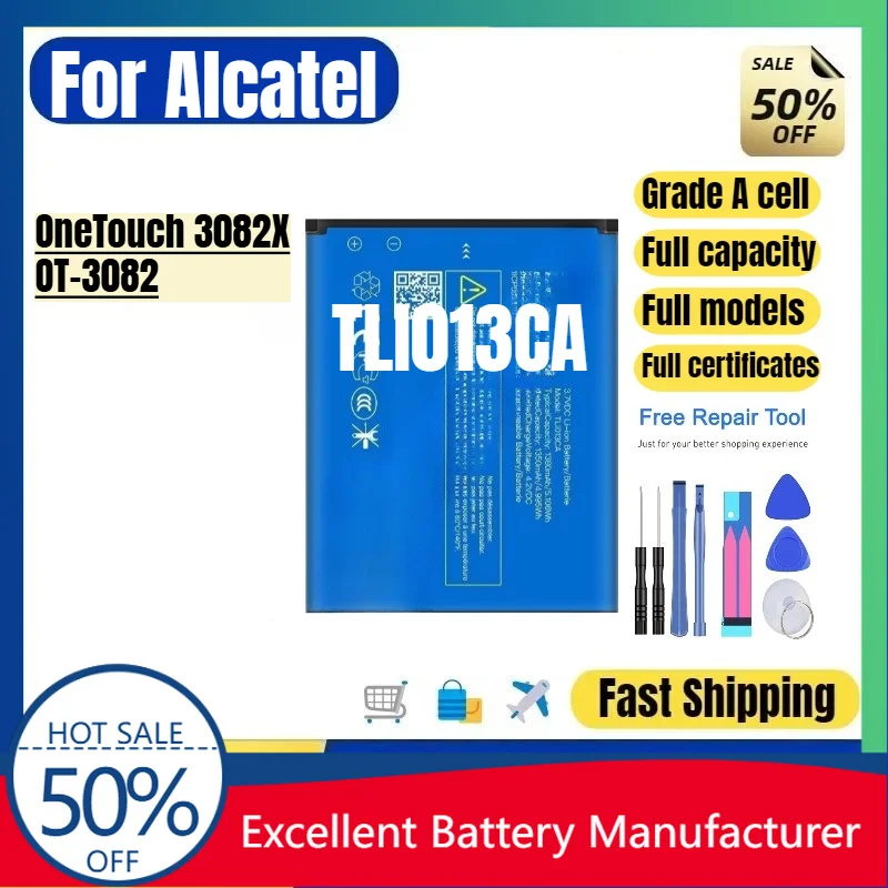 0 Cycle TLI013CA Battery for Alcatel OneTouch OT 3082 3082X High Quality Replacement Battery Grade A Li-ion Bateria with Tools
0 Cycle TLI013CA Battery for Alcatel OneTouch OT 3082 3082X High Quality Replacement Battery Grade A Li-ion Bateria with Tools