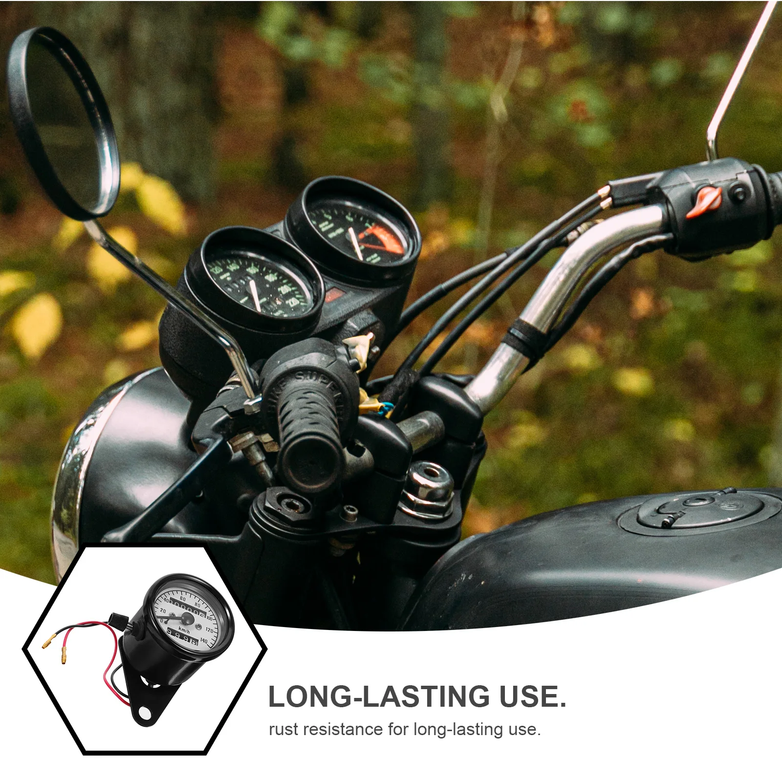 Retro Dual Mileage Odometer White Dial Electroplated Shell Motorcycle Speedometer Gauge Meter Accessories Plastic Metal
Retro Dual Mileage Odometer White Dial Electroplated Shell Motorcycle Speedometer Gauge Meter Accessories Plastic Metal