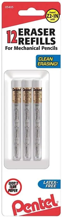 Refill Erasers White 12/Pack, Tube
Refill Erasers White 12/Pack, Tube
