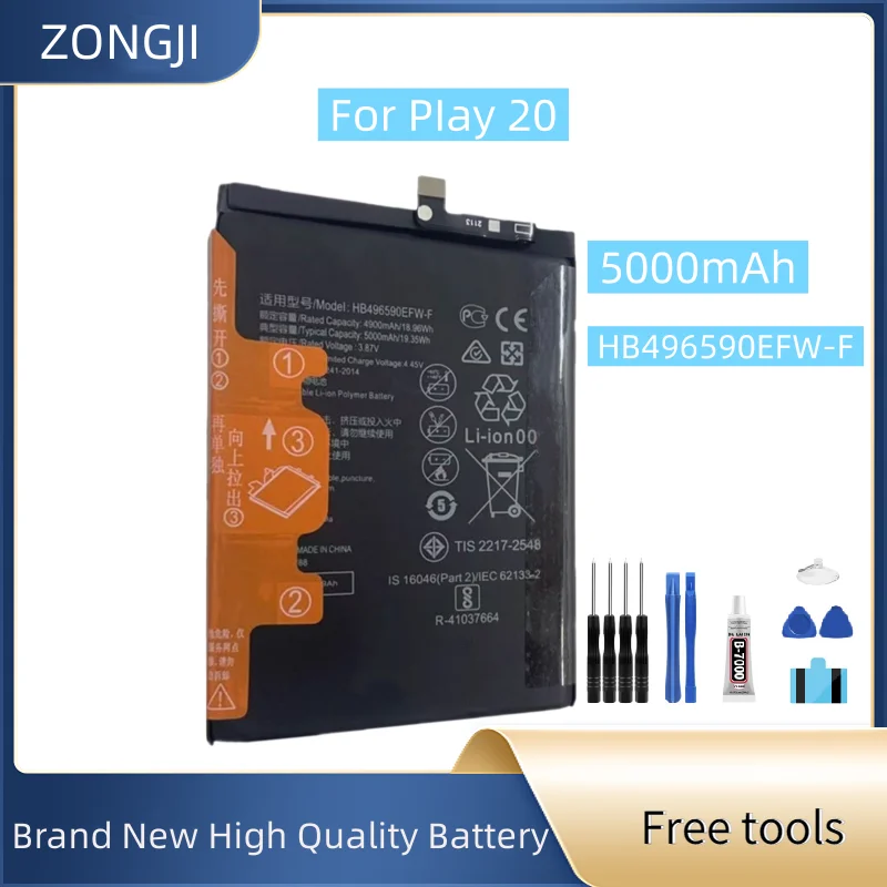 New Battery HB496590EFW-F 5000mAh For PIay 20 Mobile Phone Battery + Free Tools
New Battery HB496590EFW-F 5000mAh For PIay 20 Mobile Phone Battery + Free Tools