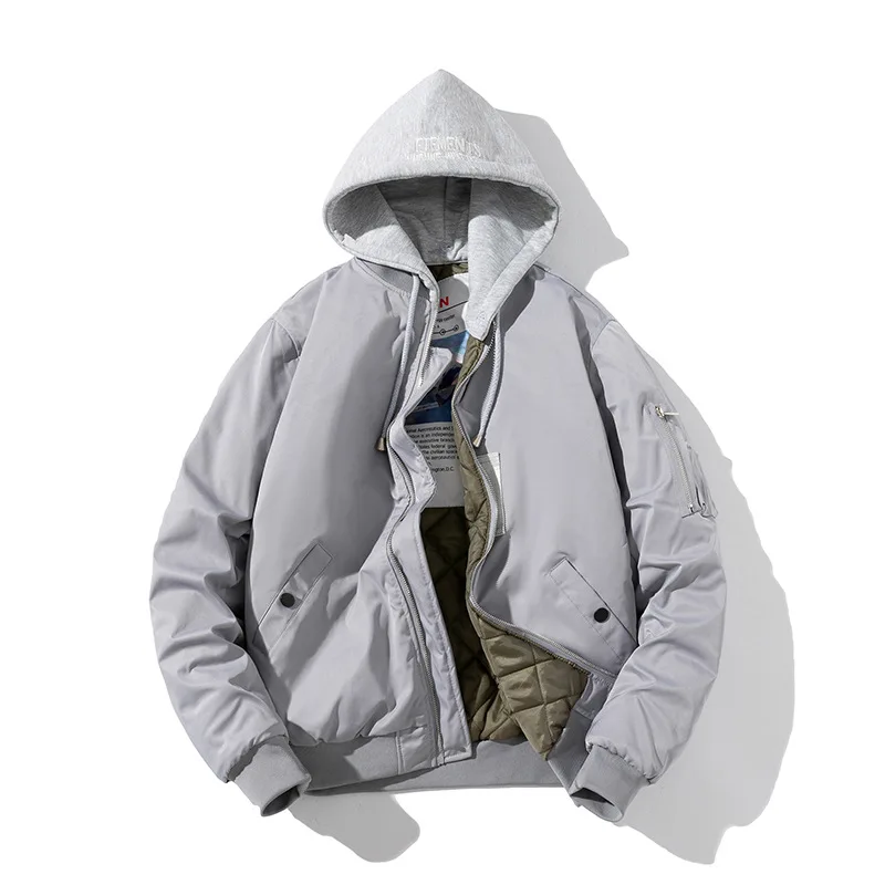 Couple Baseball Cotton Jacket Men's Solid Hooded Long Sleeves Tops Casual Windbreak Coats & Jackets Stand Collar Zippers Jackets
Couple Baseball Cotton Jacket Men's Solid Hooded Long Sleeves Tops Casual Windbreak Coats & Jackets Stand Collar Zippers Jackets