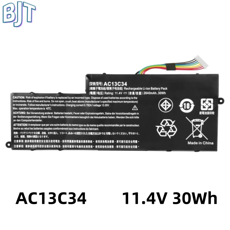 New 11.4V 30Wh 2640mAh 3Cell AC13C34 Laptop Battery For Acer Aspire V5-122P V5-132 E3-111 E3-112 ES1-111M MS237 KT.00303.005
New 11.4V 30Wh 2640mAh 3Cell AC13C34 Laptop Battery For Acer Aspire V5-122P V5-132 E3-111 E3-112 ES1-111M MS237 KT.00303.005