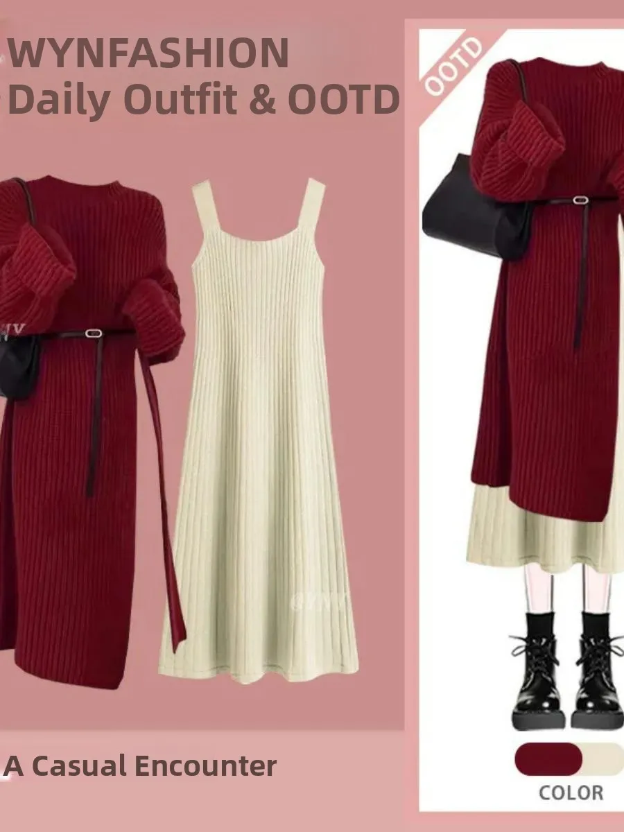 Красный длинный чайный костюм на Хэллоуин, осенне-зимний модный комплект, женский элегантный свитер, ручная работа, обычная длина
Красный длинный чайный костюм на Хэллоуин, осенне-зимний модный комплект, женский элегантный свитер, ручная работа, обычная длина