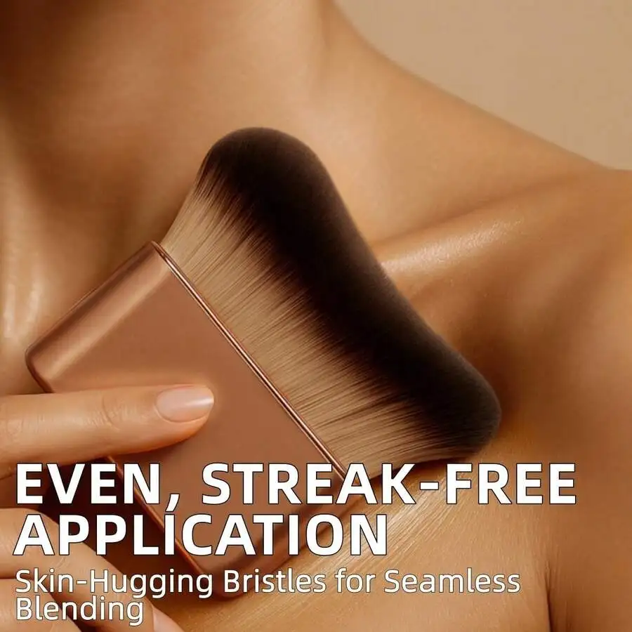 Unisex Soft Bristle Kabuki Brush For Body And Face Even Streak-Free Tanning Makeup Application
Unisex Soft Bristle Kabuki Brush For Body And Face Even Streak-Free Tanning Makeup Application