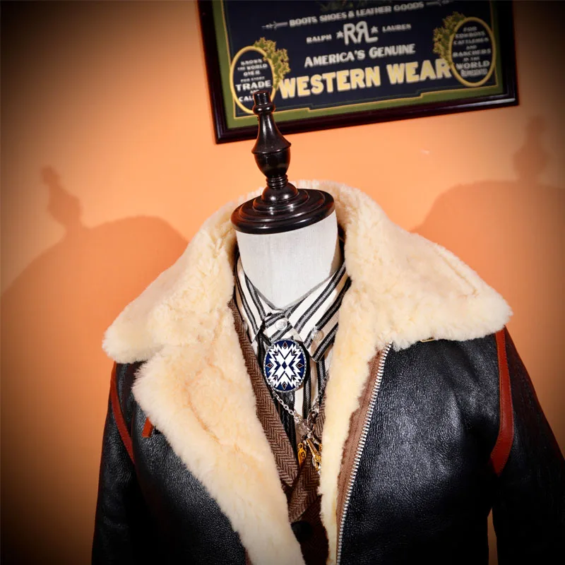 LKS1637 European Size High Quality Super Warm Genuine Sheep Leather Coat Mens Big B3 Shearling Bomber Military Fur Jacket
LKS1637 European Size High Quality Super Warm Genuine Sheep Leather Coat Mens Big B3 Shearling Bomber Military Fur Jacket