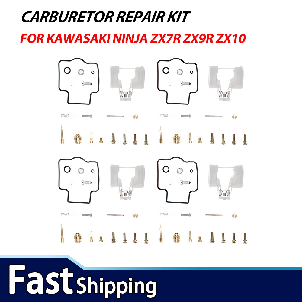 4 Sets For Kawasaki Ninja ZX7R ZX9R ZX10 ZX 750 900 1000 Carburetor Service Kit Rebuild Kit
4 Sets For Kawasaki Ninja ZX7R ZX9R ZX10 ZX 750 900 1000 Carburetor Service Kit Rebuild Kit