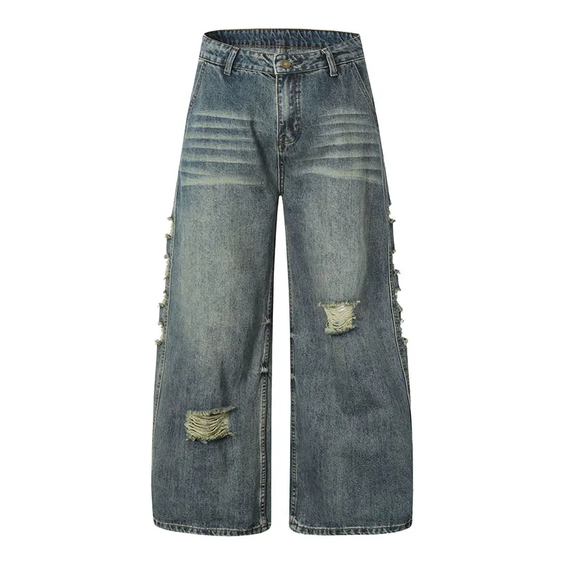 Vintage Hi Street Ripped Jeans Pants Hip Hop Baggy Straight Denim Trousers For Male patchwork
Vintage Hi Street Ripped Jeans Pants Hip Hop Baggy Straight Denim Trousers For Male patchwork