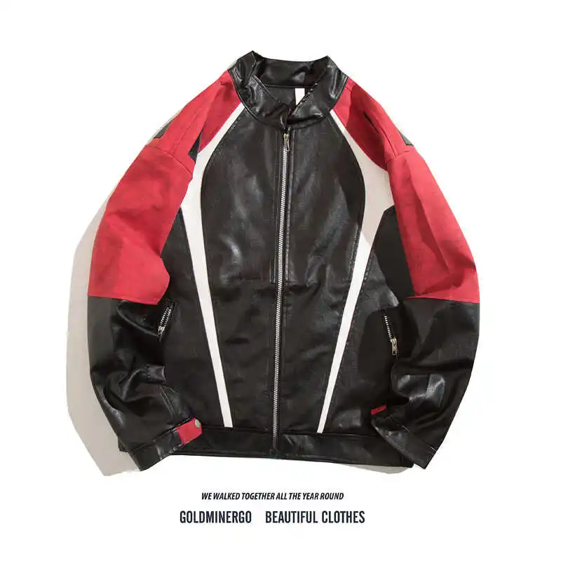 American High Street PU Leather Motorcycle Jaet ex Spring Autumn Trendy Splicing Color Blo Racing Leather Jaet
American High Street PU Leather Motorcycle Jaet ex Spring Autumn Trendy Splicing Color Blo Racing Leather Jaet