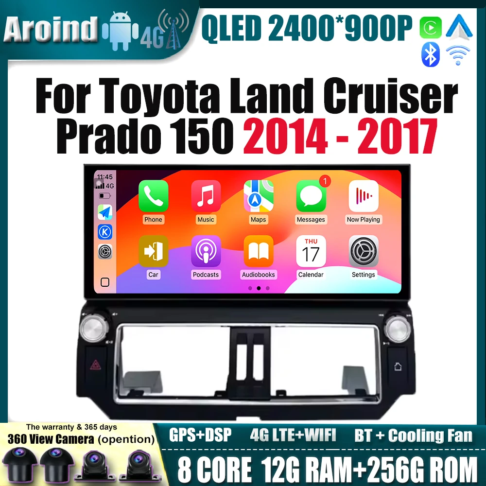 12.3'' For Toyota Land Cruiser Prado 150 2014-2017 QLED Screen Multimedia Video Player Navigation GPS Car Accessory 4G LTE wifi
12.3'' For Toyota Land Cruiser Prado 150 2014-2017 QLED Screen Multimedia Video Player Navigation GPS Car Accessory 4G LTE wifi