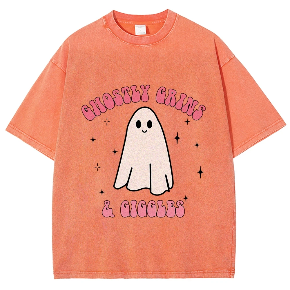 Unisex Halloween T-Shirt Ghost Grins&Giggles Tshirt Autumn Spooky Shirts Women's Halloween Costumes Women Autumn Shirt Gift
Unisex Halloween T-Shirt Ghost Grins&Giggles Tshirt Autumn Spooky Shirts Women's Halloween Costumes Women Autumn Shirt Gift