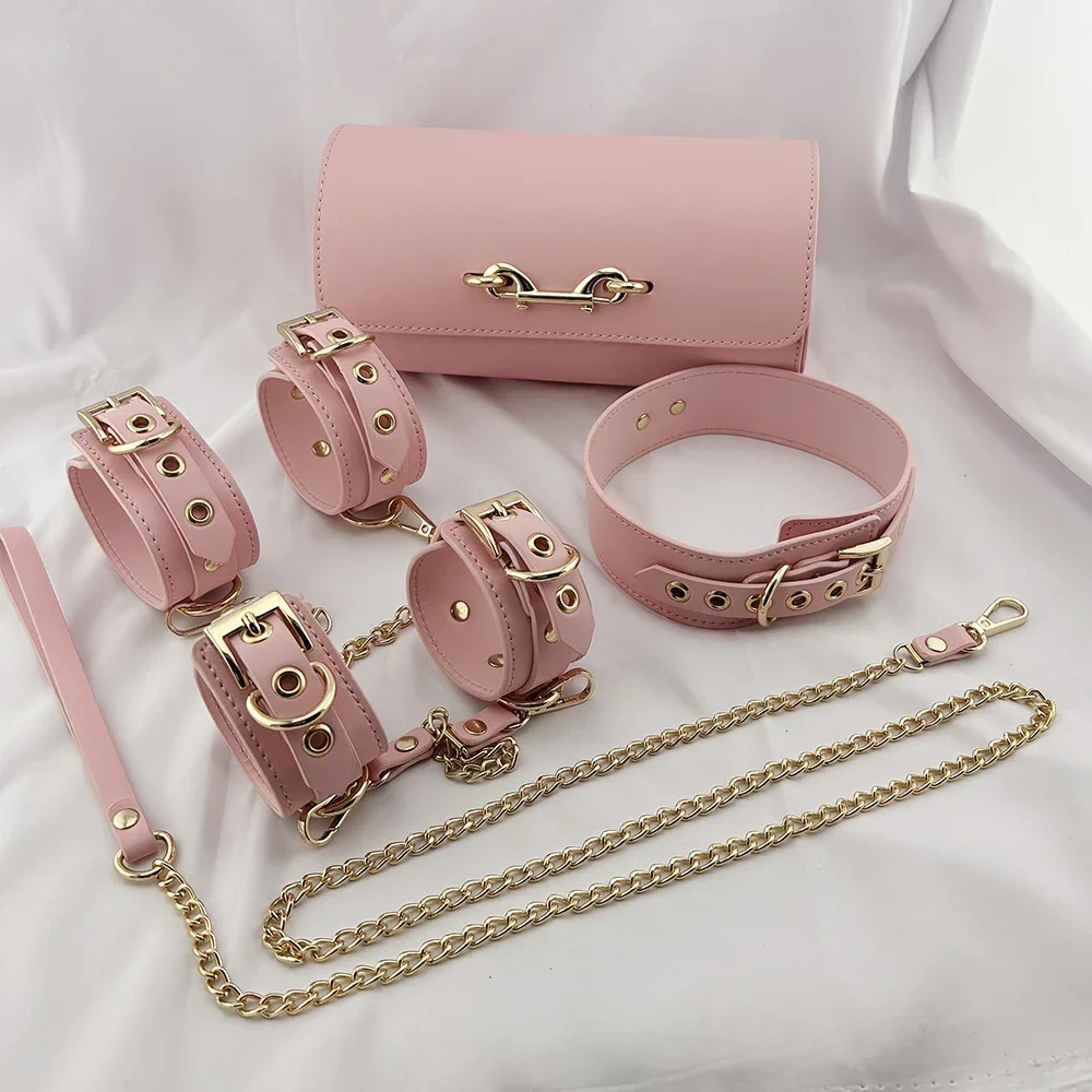 Sexy Body Bondage set Handcuffs Anklets Punk Rivet Necklace Collar Sexy Game accessory for Women Sexy Lingerie
Sexy Body Bondage set Handcuffs Anklets Punk Rivet Necklace Collar Sexy Game accessory for Women Sexy Lingerie