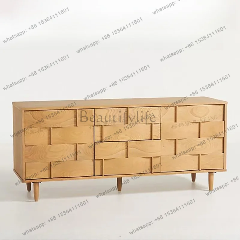 PG Nordic style solid wood dining side cabinet Homestay decoration simple multi-functional retro bedroom locker
PG Nordic style solid wood dining side cabinet Homestay decoration simple multi-functional retro bedroom locker