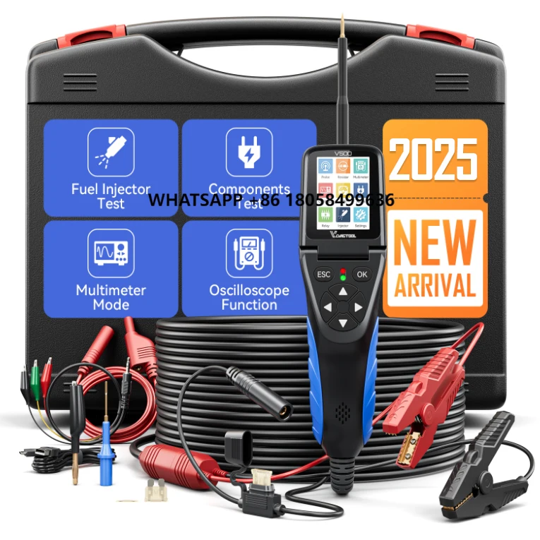 VDIAGTOOL V500 Vehicles Circuit Tester Injector Test 0.1V~100V Circuit Probe Kit Automotive Electrical System Diagnostic Tools
VDIAGTOOL V500 Vehicles Circuit Tester Injector Test 0.1V~100V Circuit Probe Kit Automotive Electrical System Diagnostic Tools