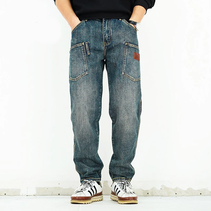 Мужские джинсы прямого кроя в стиле ретро с пэчворком, свободные, класса люкс, простые, длинные брюки, осенне-зимние, высококачественные, модные, в городском стиле
Мужские джинсы прямого кроя в стиле ретро с пэчворком, свободные, класса люкс, простые, длинные брюки, осенне-зимние, высококачественные, модные, в городском стиле