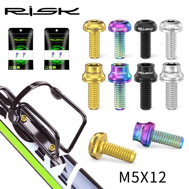 RISK Титановые винты для велосипедной клетки для бутылок M5x12, крепежный винт для держателя велосипедной бутылки MTB, дорожный велосипед, винт для держателя бутылки с шайбой
RISK Титановые винты для велосипедной клетки для бутылок M5x12, крепежный винт для держателя велосипедной бутылки MTB, дорожный велосипед, винт для держателя бутылки с шайбой