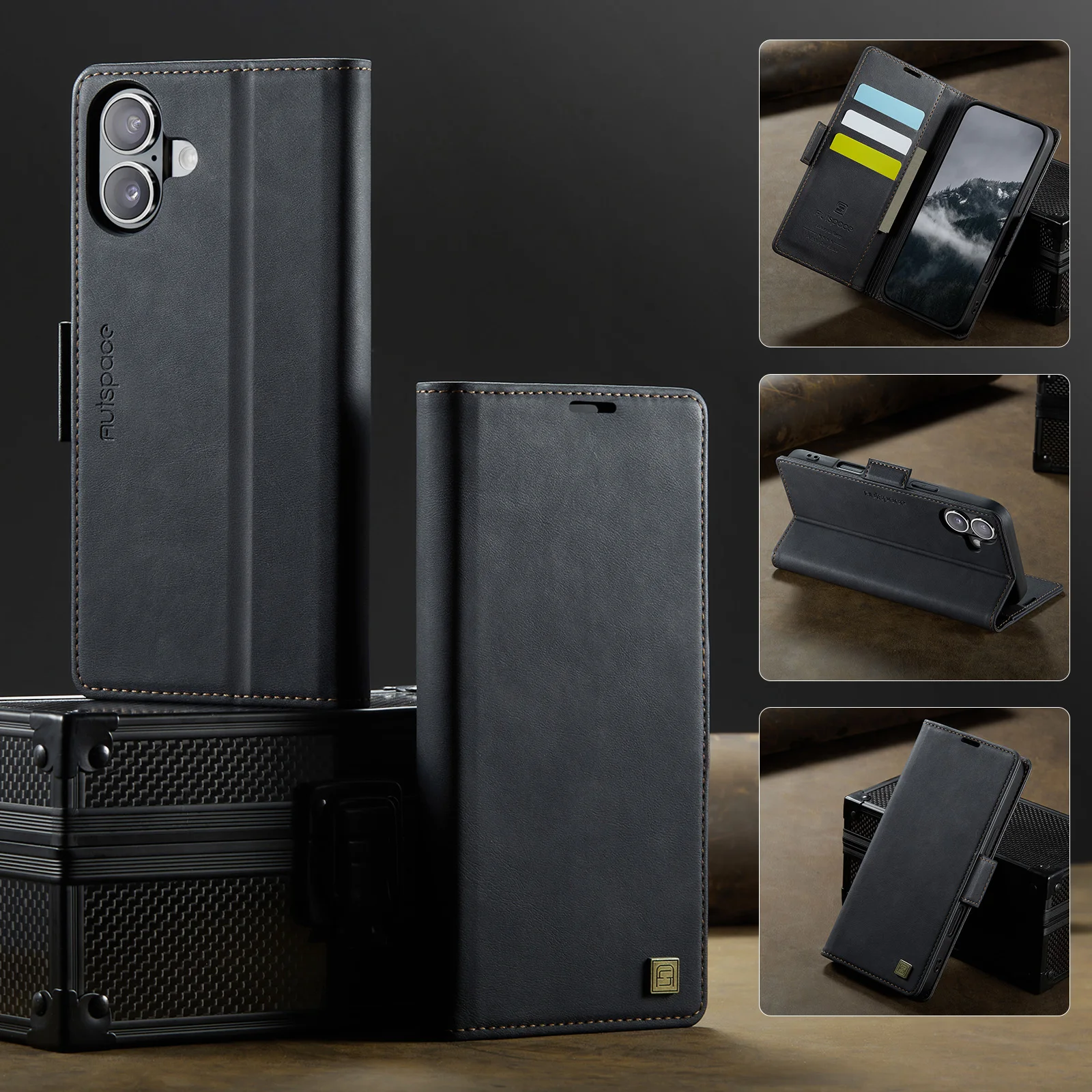 AutSpace-A11 For iPhone 16e 15 14 Plus 13 12 11 Pro Max Shockproof Side Buckle Magnetic PU Leather Wallet Case Flip Card Cover
AutSpace-A11 For iPhone 16e 15 14 Plus 13 12 11 Pro Max Shockproof Side Buckle Magnetic PU Leather Wallet Case Flip Card Cover