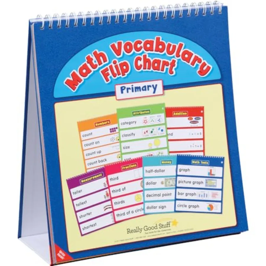 Really Good Stuff Math Vocabulary Flip Chart - Primary
Really Good Stuff Math Vocabulary Flip Chart - Primary