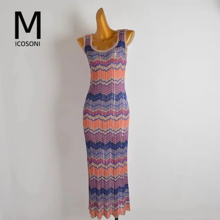 Micosoni Italian Knitted Style Vestidos High-end Quality LSoft Pink Purple Gradual Change Crochet Knitted Dresses for Women
Micosoni Italian Knitted Style Vestidos High-end Quality LSoft Pink Purple Gradual Change Crochet Knitted Dresses for Women