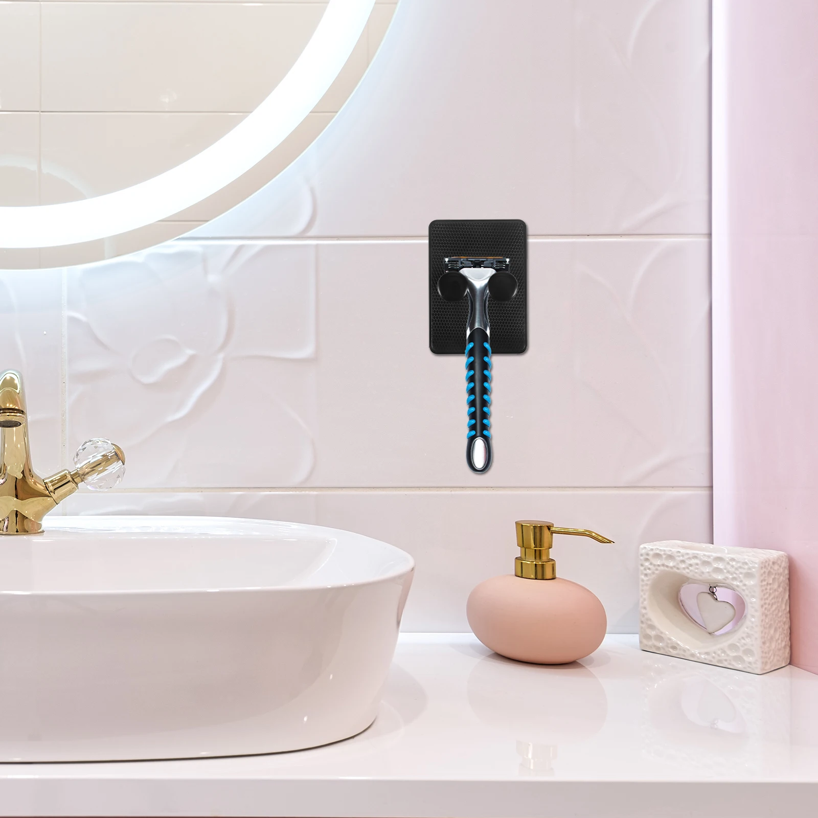 4pcs Razor Holder Stand Bathroom Shaving Brush Rack Wall Mount Hooks Black Without Drilling Razor Storage Organizer
4pcs Razor Holder Stand Bathroom Shaving Brush Rack Wall Mount Hooks Black Without Drilling Razor Storage Organizer
