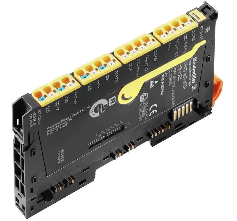 Weidmuller 1529780000 2464580000 UR20-4DI-4DO-PN-FSOE Remote I/O module IP20 Safety Digital signals, 4-channel
Weidmuller 1529780000 2464580000 UR20-4DI-4DO-PN-FSOE Remote I/O module IP20 Safety Digital signals, 4-channel