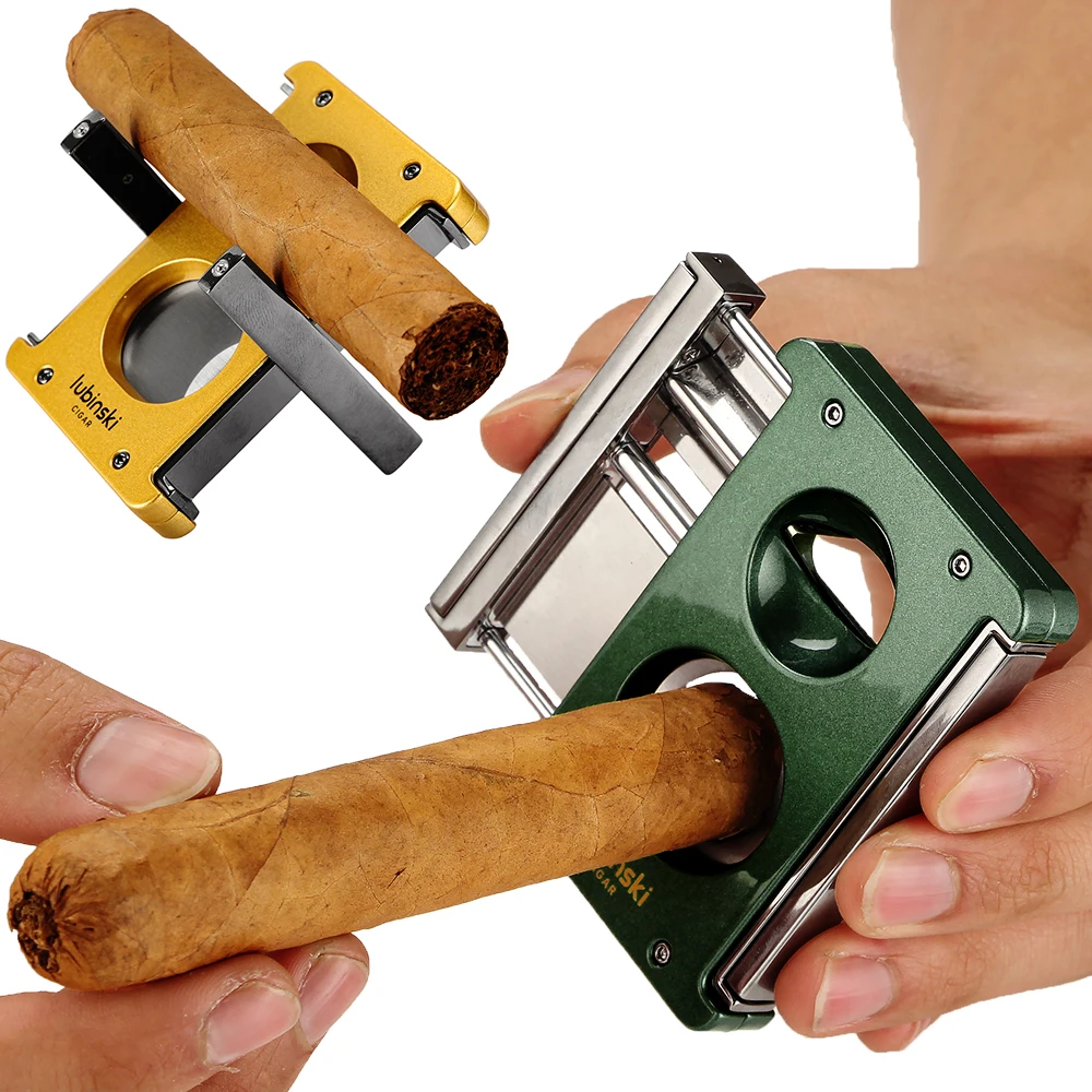 LUBINSKI V Cigar Cutter Guillotine Metal Portable 2-IN-1 Pocket V-Cut Cigar Scissors With Punch
LUBINSKI V Cigar Cutter Guillotine Metal Portable 2-IN-1 Pocket V-Cut Cigar Scissors With Punch