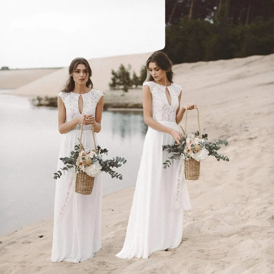 Bohemia Wedding Dresses Top Lace Chiffon Sleeveless Party Gowns Simple A Line Bridal roberobe Cut Out Dress vestido de noiva
Bohemia Wedding Dresses Top Lace Chiffon Sleeveless Party Gowns Simple A Line Bridal roberobe Cut Out Dress vestido de noiva