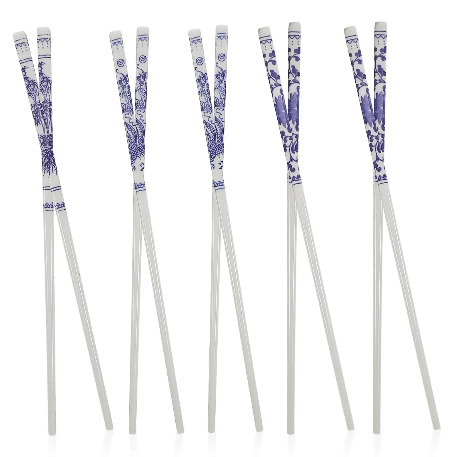 5 Pairs Blue and White Porcelain Chopsticks Ceramic Chinese Set Reusable Kitchen Ceramics
5 Pairs Blue and White Porcelain Chopsticks Ceramic Chinese Set Reusable Kitchen Ceramics
