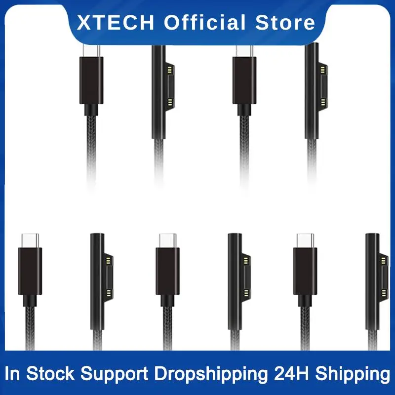 XTECH 5X Nylon Braided Surface Connect To USB-C Charging Cable PD 15V For Surface Pro 7/6/5/4/3,Laptop 3/2/1,Surface Go
XTECH 5X Nylon Braided Surface Connect To USB-C Charging Cable PD 15V For Surface Pro 7/6/5/4/3,Laptop 3/2/1,Surface Go