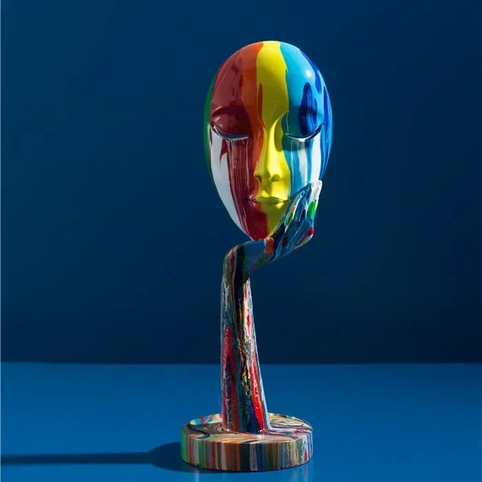 Modern Creative Painted Colorful Abstract mask Decoration Home Wine Cabinet Office Decoration Desktop Decoration Crafts
Modern Creative Painted Colorful Abstract mask Decoration Home Wine Cabinet Office Decoration Desktop Decoration Crafts