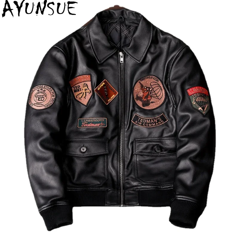 AYUNSUE Mens Leather Jacket Winter Autumn 2025 Genuine Leather Jackets Real Sheepskin Coats Bomber Jacket Slim Handsome Clothes
AYUNSUE Mens Leather Jacket Winter Autumn 2025 Genuine Leather Jackets Real Sheepskin Coats Bomber Jacket Slim Handsome Clothes