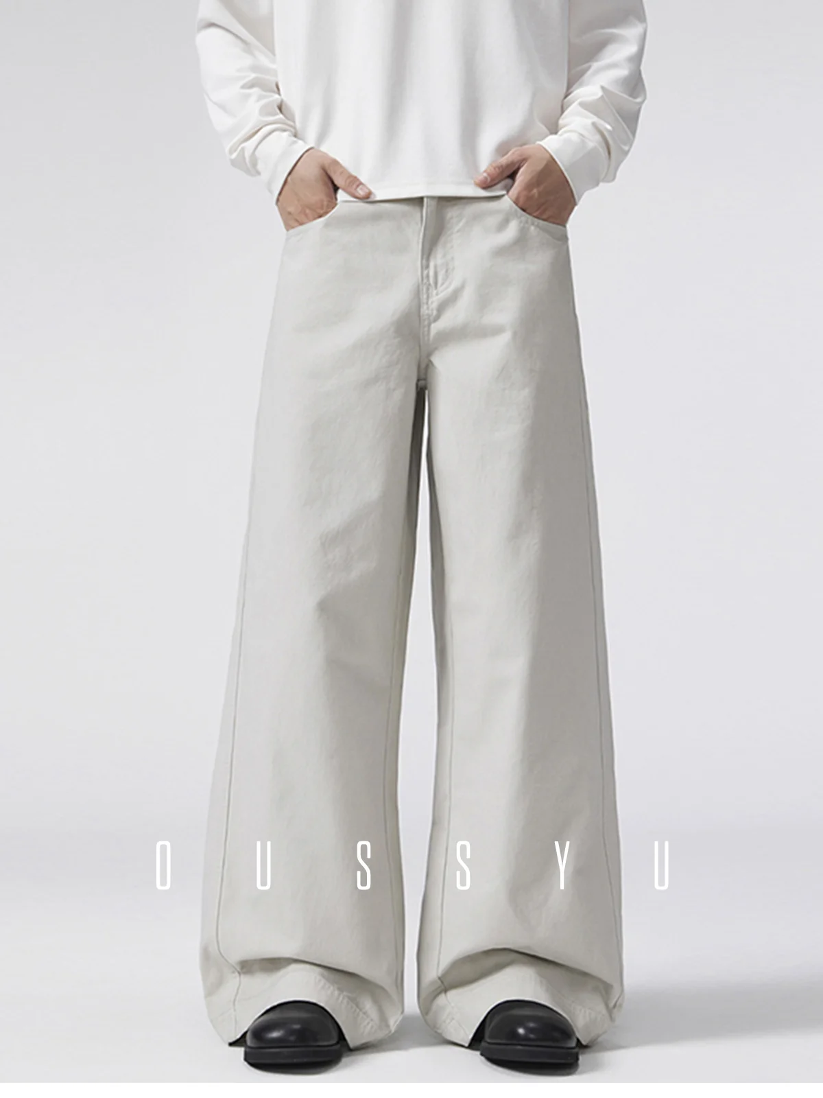 Luxury Quality Old Money Style Solid Color White Black Casual Pants Men 100% Cotton Baggy A-line Wide Leg Streetwear Trousers
Luxury Quality Old Money Style Solid Color White Black Casual Pants Men 100% Cotton Baggy A-line Wide Leg Streetwear Trousers