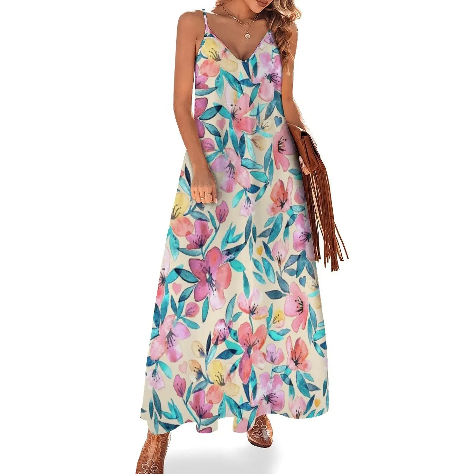 Peach Spring Floral in Watercolors Sleeveless Dress clothing women summer 2025 festival outfit women Party dresses for women
Peach Spring Floral in Watercolors Sleeveless Dress clothing women summer 2025 festival outfit women Party dresses for women