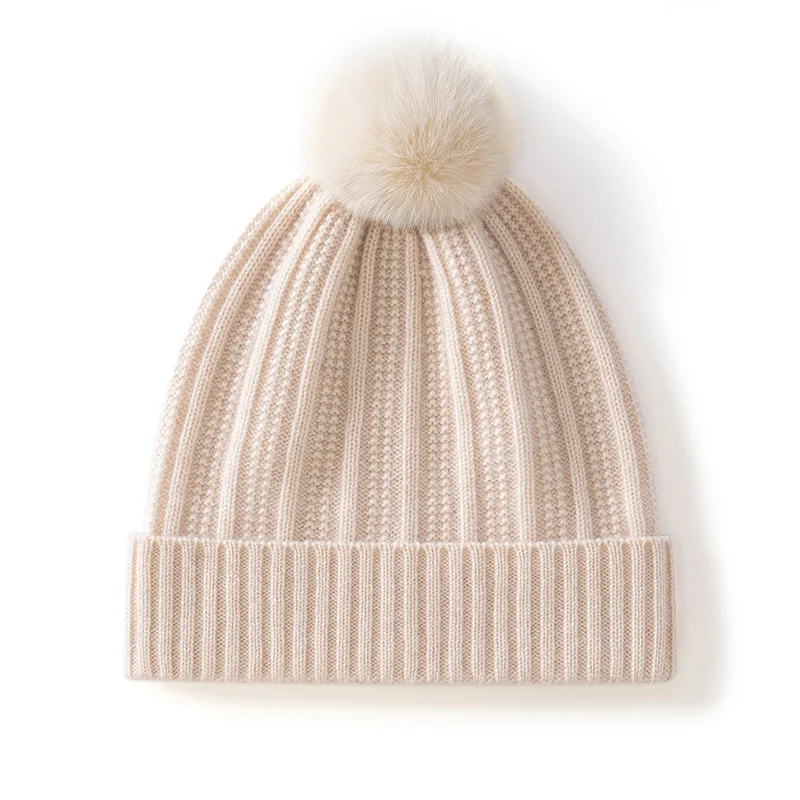 Cashmere 35% Thick Bobble Hat Rabbit Fur Pom-pom Ribbed Soft Beanies Knitted Cap Autumn Winter Wool Cashmere Hats Warm
Cashmere 35% Thick Bobble Hat Rabbit Fur Pom-pom Ribbed Soft Beanies Knitted Cap Autumn Winter Wool Cashmere Hats Warm