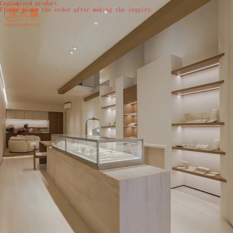 Custom.Custom French Cream Style Jewelry Display Cabinet - High-End Glass Showcase for Luxury Jewelry Store
Custom.Custom French Cream Style Jewelry Display Cabinet - High-End Glass Showcase for Luxury Jewelry Store