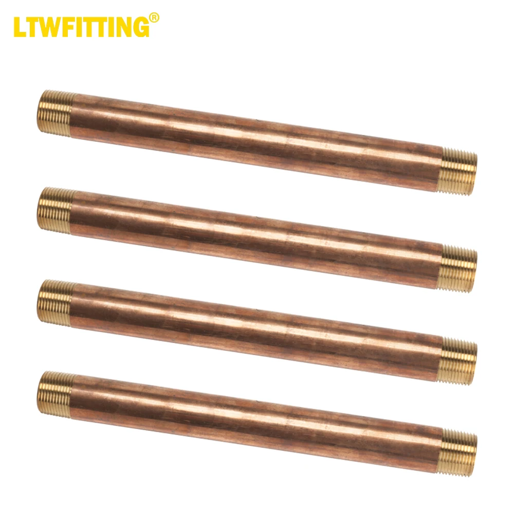 LTWFITTING Red Brass Pipe Fitting, Nipple, 3/4" NPT Male X 10" Length (Pack of 4)
LTWFITTING Red Brass Pipe Fitting, Nipple, 3/4" NPT Male X 10" Length (Pack of 4)