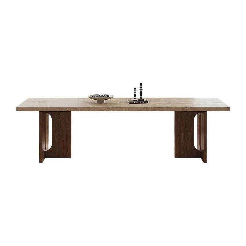 Retro hanging rectangular designer creative travertine slate dining table
Retro hanging rectangular designer creative travertine slate dining table