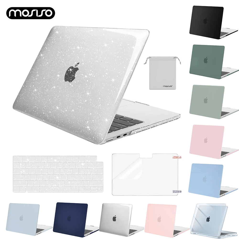 MOSISO for MacBook Air 13.6 Case M4 A3240 M3 A3113 M2 A2681 Pro16 Sparkly Glitter Hard Shell&Keyboard Cover&Screen Film&Pouch
MOSISO for MacBook Air 13.6 Case M4 A3240 M3 A3113 M2 A2681 Pro16 Sparkly Glitter Hard Shell&Keyboard Cover&Screen Film&Pouch